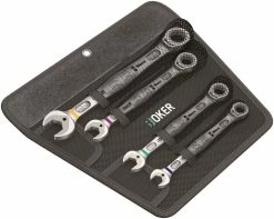 Wera 073295 Joker 4 Piece Ratcheting Combination Spanner Set 7/16-3/4″ AF