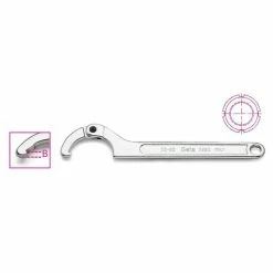 Beta Tools Beta 99SQ Hinged Hook Spanner With Square Nose For Ring Nuts 50-80mm