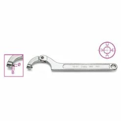 Beta Tools Beta 99ST Pin Hook Spanner Wrench With Round Nose For Ring Nuts 80-120mm