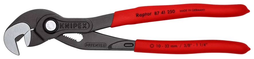 Knipex 87 41 250 Raptor Multiple Slip Joint Spanner 250mm 1 Knipex 87 41 250 Raptor Multiple Slip Joint Spanner 250mm