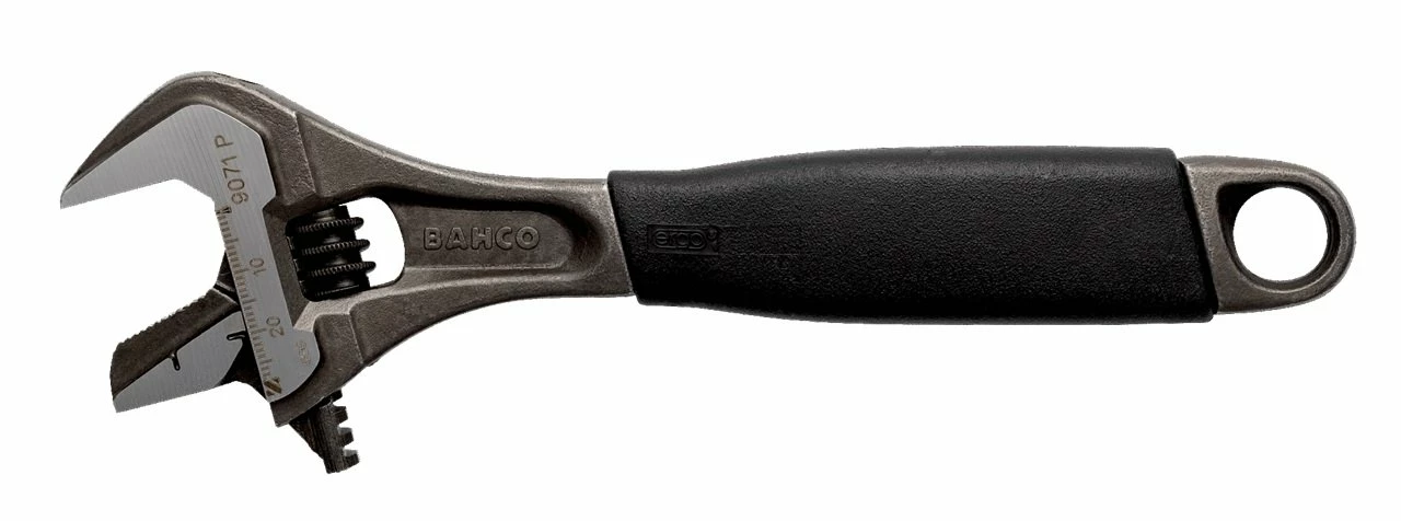 Bahco 9073P Black Finish Comfort Grip Adjustable Wrench With Reversible Jaw 12" 2 Bahco 9073P Black Finish Comfort Grip Adjustable Wrench With Reversible Jaw 12" - Image 2