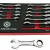 Britool Hallmark BHSRWSET12 12 Piece Stubby Ratchet Combination Spanner Set In Foam Tray