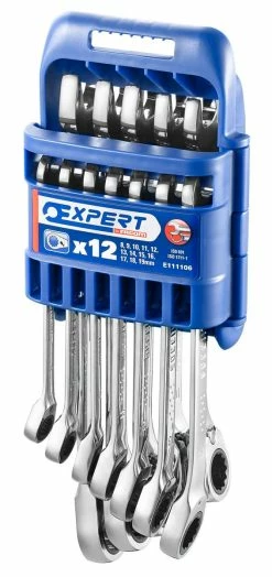 Expert By Facom E111106 12 Piece Metric Ratcheting Combination Spanner Wrench Set 8-19mm
