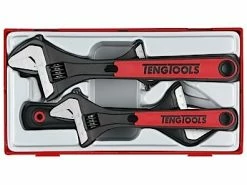 Teng TTADJ04 4 Pce Adjustable Spanner/Wrench Set 6", 8", 10" & 8" Wide Jaw In Tool Box Tray