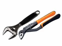 Bahco 9031-8224T Slip Joint Waterpump Pliers & Adjustable Spanner Wrench Set